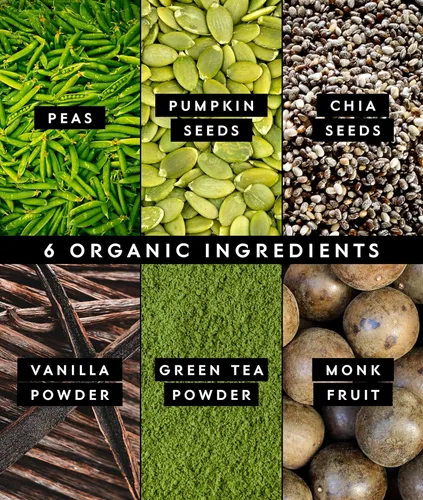 Miniatura 3 de Truvani Proteína vegana de guisante en polvo Matcha 0.71 oz de proteína orgánica a base de plantas 1 porción Keto Sin gluten y lácteos