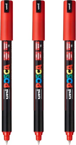 Miniatura 4 de Posca PC-1MR - Marcadores de pintura a base de agua, punta extra fina (0,7 mm), color albaricoque, paquete de 3
