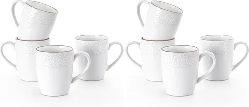 Miniatura 41 de famiware Venus - Tazas de café para 4, juego de tazas de 12 onzas, taza para beber con asa para café, té, cacao, leche, carbón