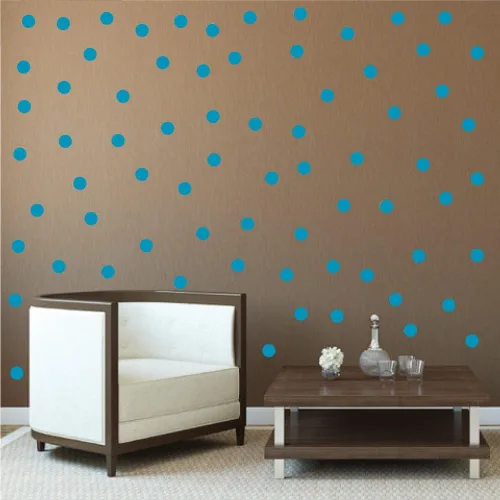 Miniatura 3 de Adhesivos decorativos de vinilo para pared, diseño de círculos de lunares, fácil de despegar y pegar, adhesivos decorativos extraíbles para Verde