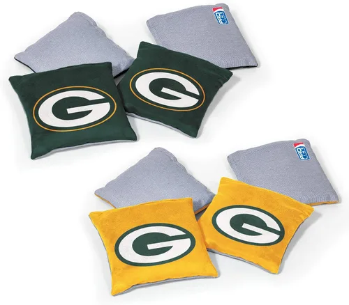 Wild Sports - Bolsas de frijoles de doble cara de fútbol americano profesional de la NFL, 8 unidades, bolsas de lanzamiento de primera calidad para