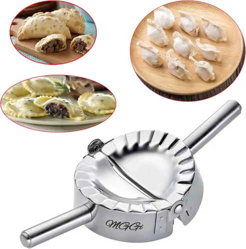 Molde para ravioles de acero inoxidable Pierogi para hacer albóndigas, molde de prensa Goya Empanada de 5 pulgadas, prensador de moldes de ravioles,