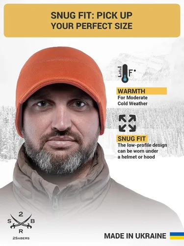 Miniatura 2 de 2SBR 2SABERS Gorro de invierno de forro polar con visera para hombre y mujer, con orejera, diseño de calavera