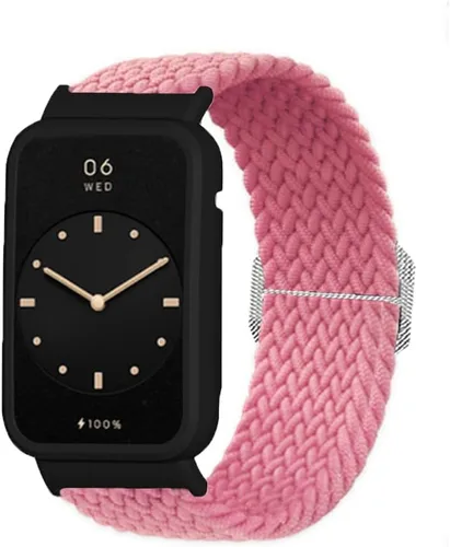 Miniatura 7 de Senter Correa de repuesto de liberación rápida de nailon suave para Huawei Band 7 pro Smart Watch Naranja