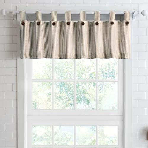 Miniatura 12 de Cortinas de nivel de algodón July Joy de 24 pulgadas de largo, cortinas de cocina de estilo rústico, bolsillo para barra para ventana pequeña