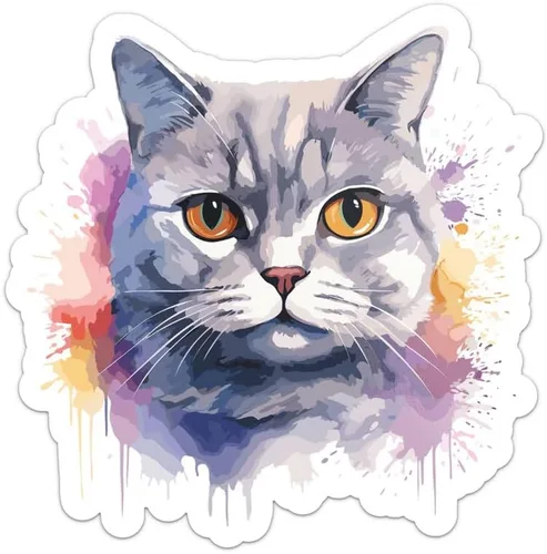 Miniatura 20 de Generic Colorida acuarela Shih Tzu - Calcomanía de vinilo impermeable para automóvil, laptop, pared, ventana, botella de agua, tamaño adhesivo