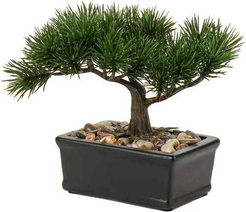Miniatura 12 de Árbol bonsái artificial, enebro, plantas artificiales para interiores, pequeñas plantas falsas para decoración con macetas de cerámica