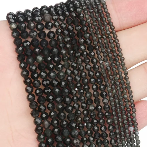 Miniatura 15 de 180 piezas 2mm Cuentas de piedras preciosas de turquesa africana natural facetada redonda suelta para hacer joyas