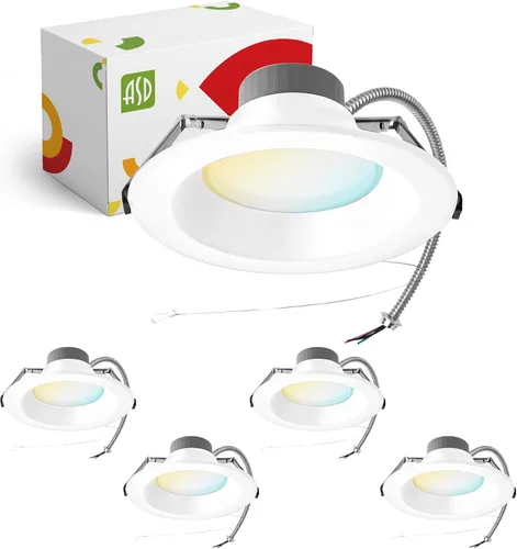 Miniatura 22 de ASD Downlight LED comercial sin lata de 4 pulgadas, iluminación ajustable de potencia de 7/10/13W, lámpara de techo empotrable redonda regulable, 5
