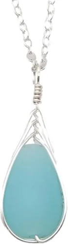 Miniatura 10 de Yinahawaii Collar de cristal de mar hecho a mano, joyería hawaiana para mujer, collar de lágrima trenzada, joyería única de cristal de mar