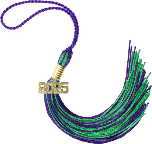 Miniatura 643 de Borla de graduación Aqua 2022, todos los colores escolares disponibles, fabricada en Estados Unidos