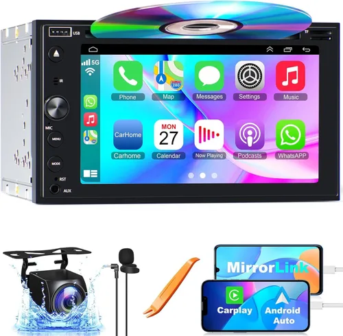 Miniatura 10 de Estéreo de radio de coche para Toyota RAV4 2007-2012 sin sistema de sonido JBLB, compatible con Carplay inalámbrico/Android Auto/Mirrorlink