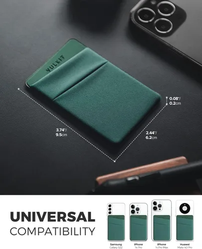 Miniatura 4 de VULKIT Soporte para tarjetas de teléfono, delgada, elástica, adhesiva, cartera, tarjeta, fundas para tarjetas de crédito, adhesivo para la parte