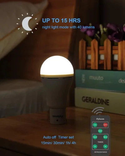 Miniatura 5 de Bombillas recargables USB con control remoto, 4 modos de luz + temporizador, batería recargable de 1200 mAh, bombillas LED portátiles para tienda