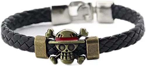 Pulsera de una pieza Luffy Pirata, pulsera de anime, brazaletes de fanáticos, joyería de cosplay, accesorios de anime, pulsera de pulsera, cinturón