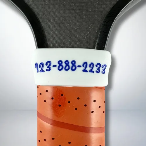 Miniatura 18 de Bandas de nombre de paleta de pickleball personalizadas, agarre de silicona personalizado, etiquetas de identificación de pickleball duraderas Verde