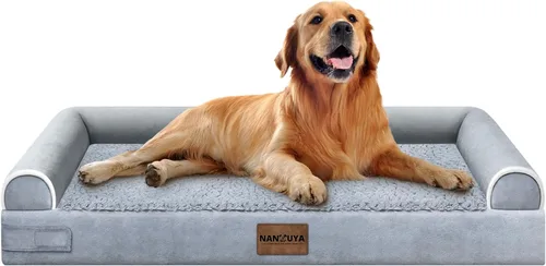 Miniatura 102 de Cama ortopédica lavable para perros medianos y grandes: cama con cojines de apoyo para perros medianos y grandes, cama impermeable de espuma tipo