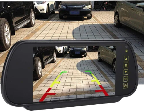 7 pulgadas espejo retrovisor auto atenuación monitor reemplazo cámara de visión trasera con soporte universal para coches y camiones