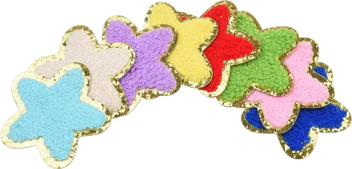 Miniatura 4 de Kare & Kind Parches bordados de chenilla para planchar - Parches bordados de chenilla para coser o planchar para ropa, camisas, uniformes, vestidos