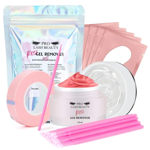 Miniatura 11 de Kit de removedor de extensiones de pestañas, 0.3 onzas líquidas, removedor de pestañas de fragancia para extensiones de pestañas, aroma de aloe