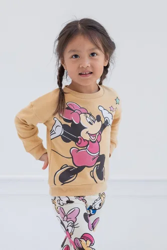 Miniatura 2 de Disney Minnie Mouse - Conjunto de sudadera de forro polar y leggings acampanados, tallas para bebés y niños grandes (18 meses - 10-12)
