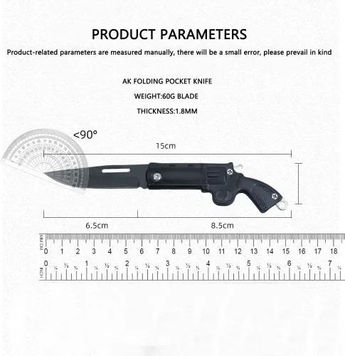 Miniatura 6 de Creative AK Cuchillo plegable portátil, cuchillo plegable de alto carbono de 5.9 pulgadas para exteriores, senderismo, camping, regalo para hombre