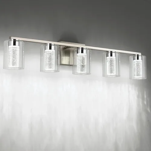 Miniatura 14 de SineRise Lámpara de tocador dorada de 3 luces con 3 modos de color (3000K/4000K/6000K), Accesorio de luz LED para baño con protección ocular, Luz