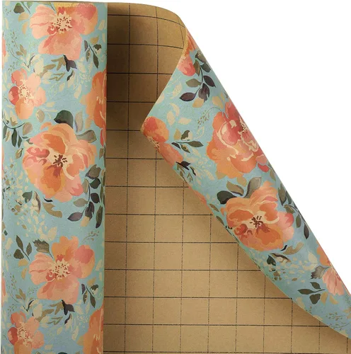 Miniatura 8 de RUSPEPA - Rollo de papel de estraza para envolver regalos, diseño de cumpleaños; ideal para cumpleaños, fiesta, baby shower; 24 pulgadas x 100 pies