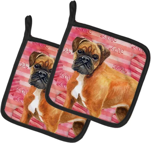 Miniatura 278 de Caroline's Treasures BB9655PTHD - Juego de soportes para ollas de cocina resistentes al calor, almohadillas calientes para horno, 7 1/2 x 7 1/2