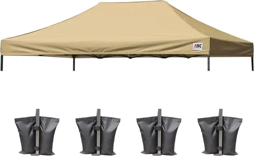 Miniatura 31 de ABCCANOPY - Toldo de repuesto para carpa desplegable (10x10 pies, beige)