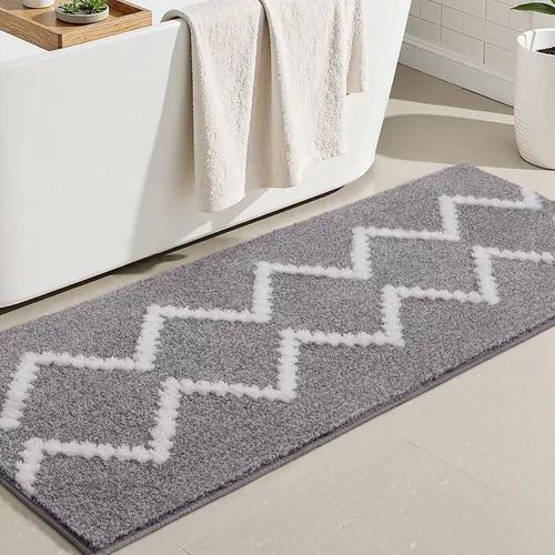 Miniatura 20 de DEXDE Alfombras de Baño Corredor 24x47 pulgadas Alfombra de Baño Larga Antideslizante Suave Lavable Alfombras de Baño Grandes para Baño Dormitorio