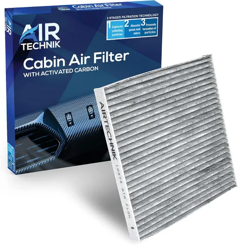 AirTechnik CF10374 Filtro de aire de cabina con carbón activado | Compatible con Toyota Tacoma 2005-2023, Dodge Dart 2013-2016, Pontiac Vibe