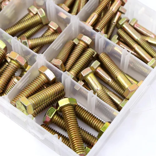 Miniatura 6 de Kit de 236 arandelas de pernos y tuercas resistentes de grado 8, 1/4-20 5/16-18 3/8-16, tornillos hexagonales, tuercas, kit surtido, incluye 13