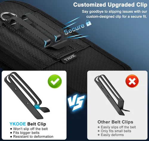 Miniatura 4 de ykooe Funda para teléfono celular compatible con iPhone 17 Pro Max, Samsung Galaxy S25/S24/S23/S22/S21/S20 Ultra, Pixel 8/7 Pro, clip para cinturón
