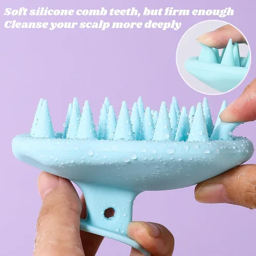 Miniatura 2 de URTHEONE Cepillo masajeador de cuero cabelludo para el crecimiento del cabello, cepillo de ducha de silicona suave para mujeres, hombres y niños