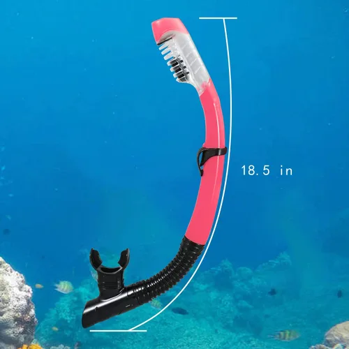Miniatura 7 de AQUA A DIVE SPORTS Esnórquel seco de fácil respiración para buceo, snorkel para esnórquel, buceo, natación con válvula superior seca y boquilla