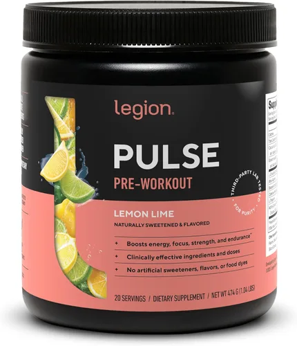 Miniatura 24 de LEGION Pulse Pre Workout - Bebida preentrenamiento de óxido nítrico totalmente natural para aumentar la energía, sin creatina, endulzada
