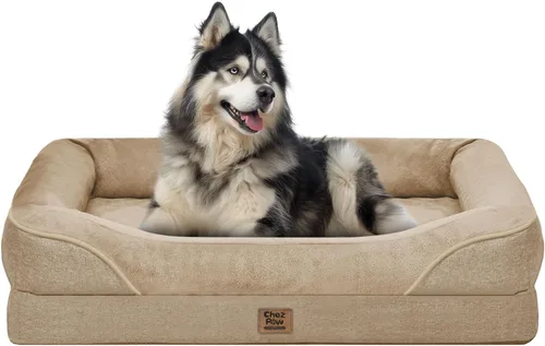 Miniatura 16 de Cama ortopédica grande lavable para perros, sofá XL para perros, cama de cuatro lados para perros, impermeable, antideslizante, para perros de gran