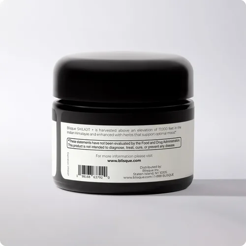 Miniatura 4 de Blisque - Suplemento natural de resina Shilajit orgánica del Himalaya para apoyo del estado de ánimo con mucuna pruriens orgánicos y albahaca
