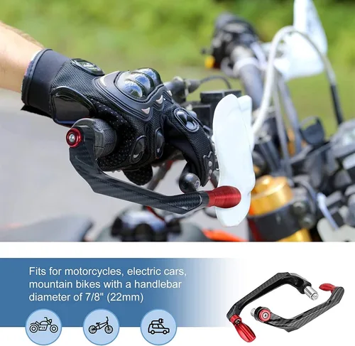 Miniatura 4 de Protector universal de palanca de freno para manillar de motocicleta con logotipo de 7/8 pulgadas 0.866 in para Suzuki V-Strom 600 1000 DL1000 Negro