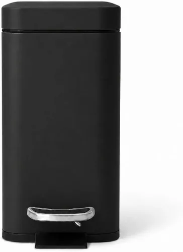 Miniatura 3 de Home Zone Living 1.3 galones pequeño cubo de basura para baño con tapa y pedal de paso, cesto de basura de acero inoxidable con diseño delgado