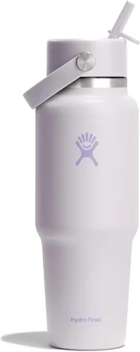 Miniatura 51 de Hydro Flask Botella de agua de viaje – Acero inoxidable aislado – Tapa ancha con pitillo, antiderrames, a prueba de fugas en 24 oz Trillium Pink