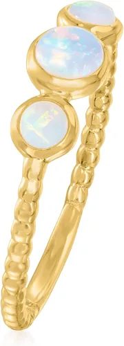 Miniatura 3 de RS Pure by Ross-Simons Opal 3-Stone Ring in 14kt Yellow Gold