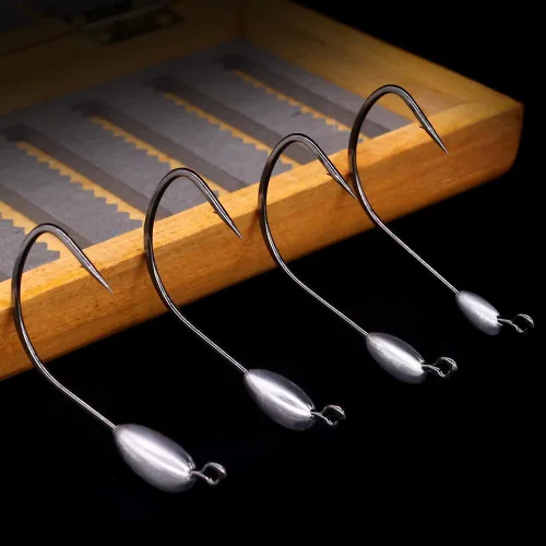 Miniatura 6 de XFISHMAN -Tubo-Jig-Cabezas-para-Lubino-Pesca-Tubo-Ganchos 1/16oz 1/8oz 3/16oz 1/4oz (Paquete de 12)