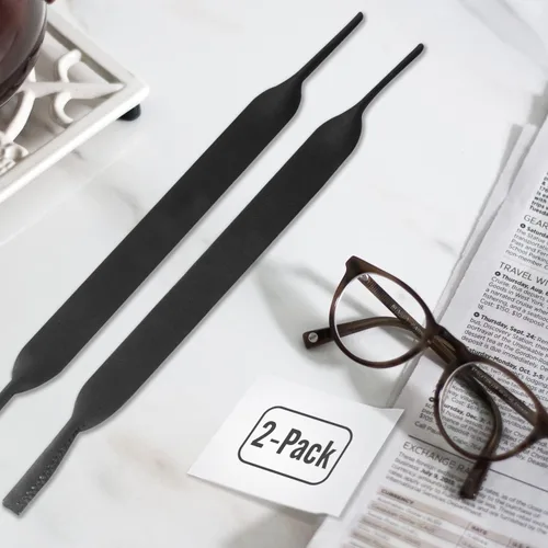 Miniatura 6 de MoKo Retenedor de lentes de neopreno (paquete de 2) de ajuste universal, retenedor de lentes de sol deportivos sin cola, correa de gafas de sol