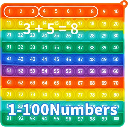 Miniatura 9 de P00p - Juego de multiplicación con números, juguetes de matemáticas fidget, juguete de aprendizaje fidget para aliviar el estrés para crear tipos
