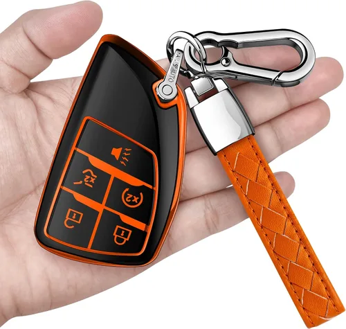 Miniatura 9 de Funda de llavero para Chevy con llavero de TPU suave, funda de protección compatible con Chevrolet Equinox Blazer Tahoe Suburban GMC Yukon Denali