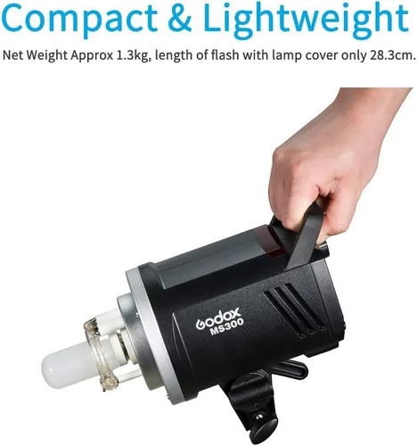 Miniatura 2 de Godox MS300 MS 300 Studio Flash Strobe, MS300 300W Monolight con montaje Bowens, sistema inalámbrico X 2.4G, lámpara de modelado de 150W, reciclaje