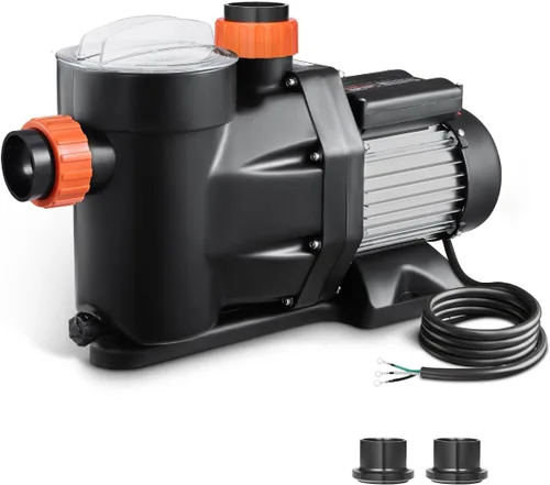 Miniatura 13 de VEVOR Bomba de piscina sobre el suelo, 2.5 HP, 148 GPM Max Flow Bomba de piscina de una sola velocidad, 220 V, 3450 RPM, elevación máxima de cabeza
