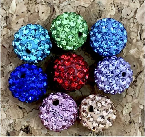 Miniatura 4 de 50 unidades Adabele Grado A con diamantes de imitación de cristal pavimentan cuentas sueltas de 0.315 in azul zafiro claro, arcilla polimérica